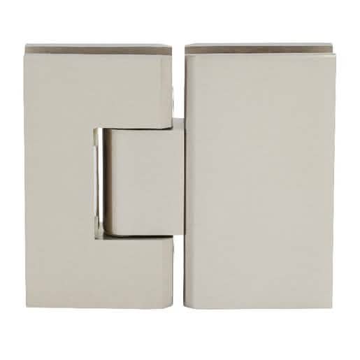 CRL Brushed Nickel Vienna 580 Glass-to-Glass Hinge with 5° Pin, Sleek Design.