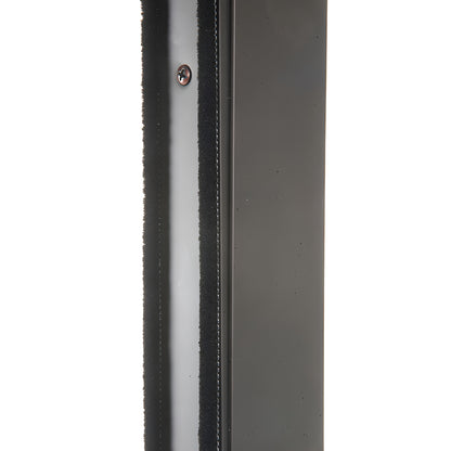 W510C black astragal pile weatherstrip - polypropylene brush seal for adjustable doors, slide-in replacement.