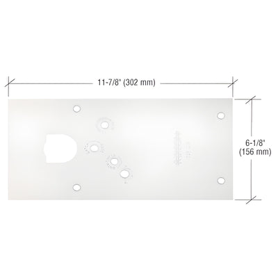 Rixson® Polished Chrome 28 Series Center-Hung Left Hand Floor Mounted Door Closer Cover Plate