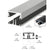 CRL Satin Anodized Shallow Aluminum Division Bar for Glass with Vinyl