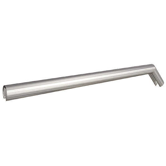 Long mill aluminum vertical corner cap for glass railing, adjustable angle, fits 1/2-5/8 (12-16mm) glass.