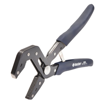 Robo-Grip RBG7M 7in self-adjusting curved-jaw pliers with laminated black jaws and textured dark blue handles