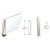 CRL 24" Polished Stainless Steel 1.5" Square PP43 Partition End Post