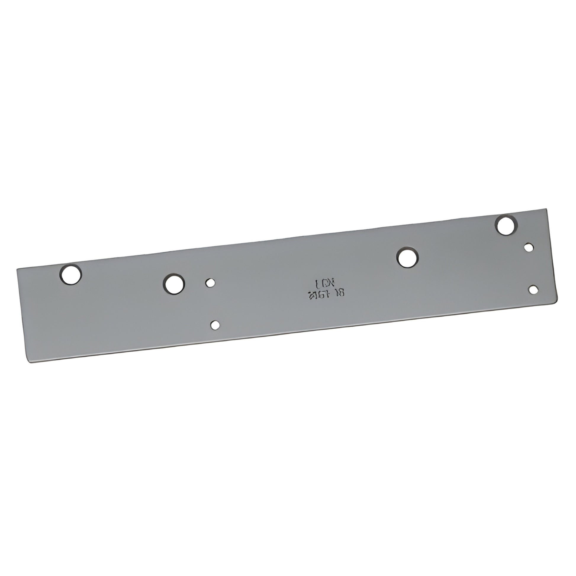 LCN 146018AL aluminum drop plate for door closers, rectangular with multiple mounting holes, 12-1/4 in wide