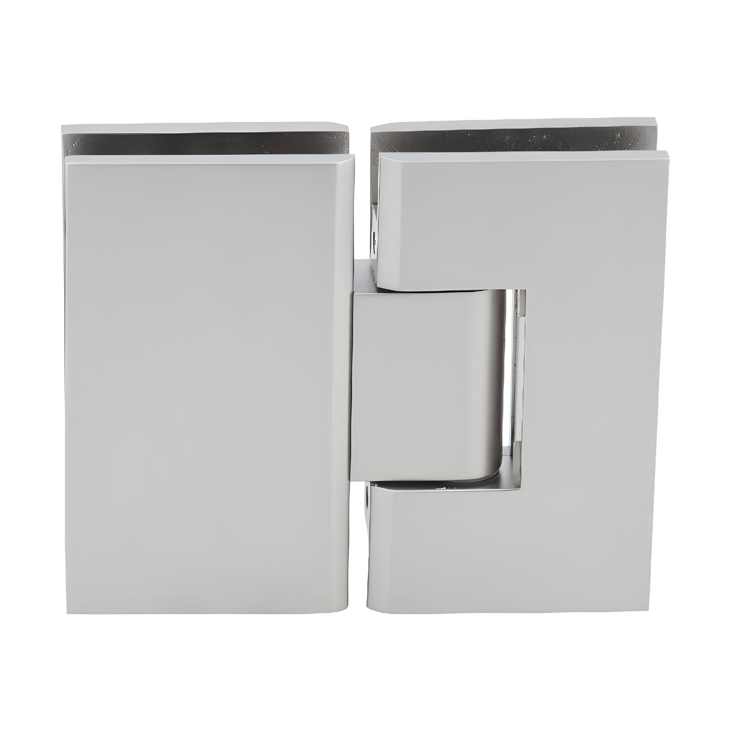CRL Vienna V1E180SN satin nickel 180 glass-to-glass squared shower hinge, brass construction.