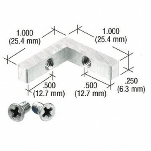 CRL Upper Frame Corner and Screws for Fixed Glass Frame - Durable, Easy Installation