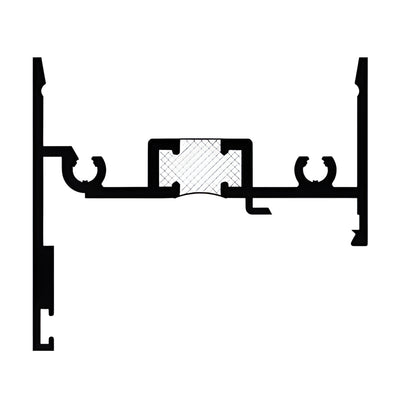 CRL-U.S. Aluminum White KYNAR® Paint Compensating Head Channel, F&D - 24-2"