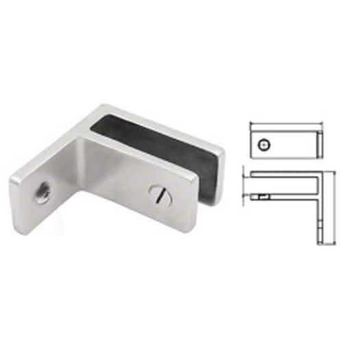 CRL 316 Brushed Stainless Wall Mount Glass Bracing Clamp for 21.52mm Glass Installation