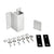 CRL Sky White 180° Center/End Fascia Bracket for Shower Door