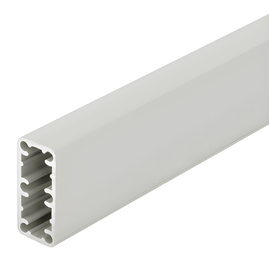 HPT241CA clear anodized aluminum Trimline post 2-3/8" x 1-1/8" hollow profile with internal slots