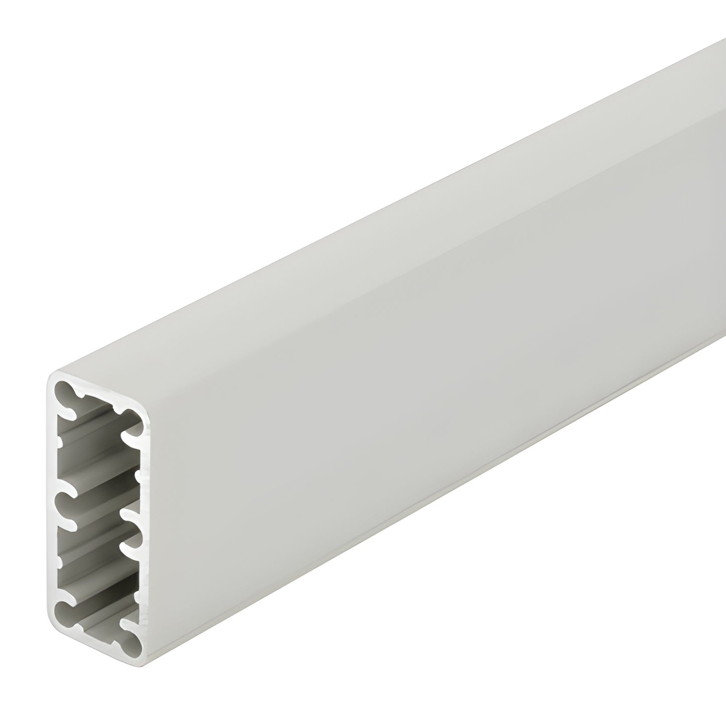 HPT42CA clear anodized 42" aluminum rectangular post, 2-3/8" x 1-1/8" with internal multi-slot profile.
