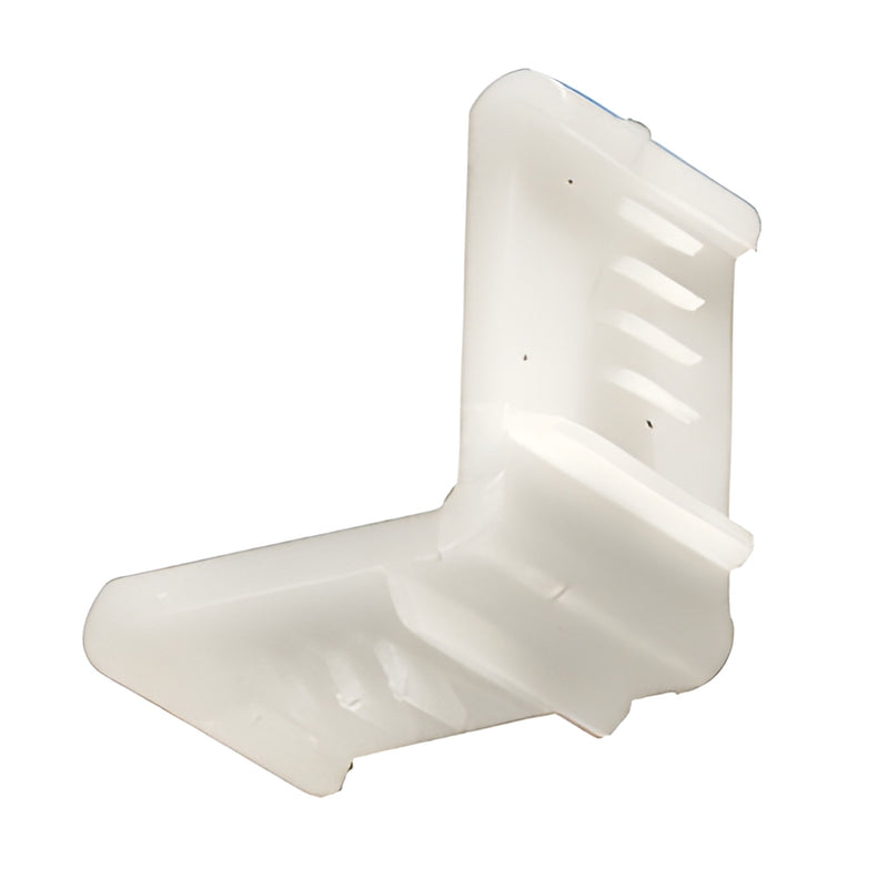 White CRL nylon dual-seal spacer corner (3/4) with locking geometry, SKU 92182.
