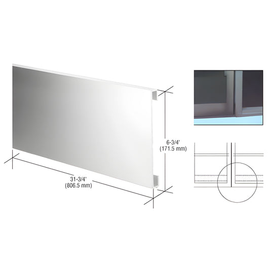 Aluminum Title 24 door bottom rail adapter, 6-3/4" x 31-3/4", fits 36" doors - SKU 10ADEXT.