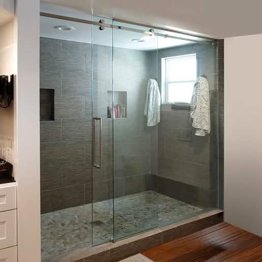 CRL Brushed Stainless Senior Deluxe Serenity Sliding Shower Door System - Elegant Design