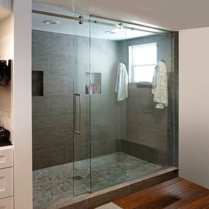 CRL Brushed Stainless Senior Deluxe Serenity Sliding Shower Door System - Elegant Design