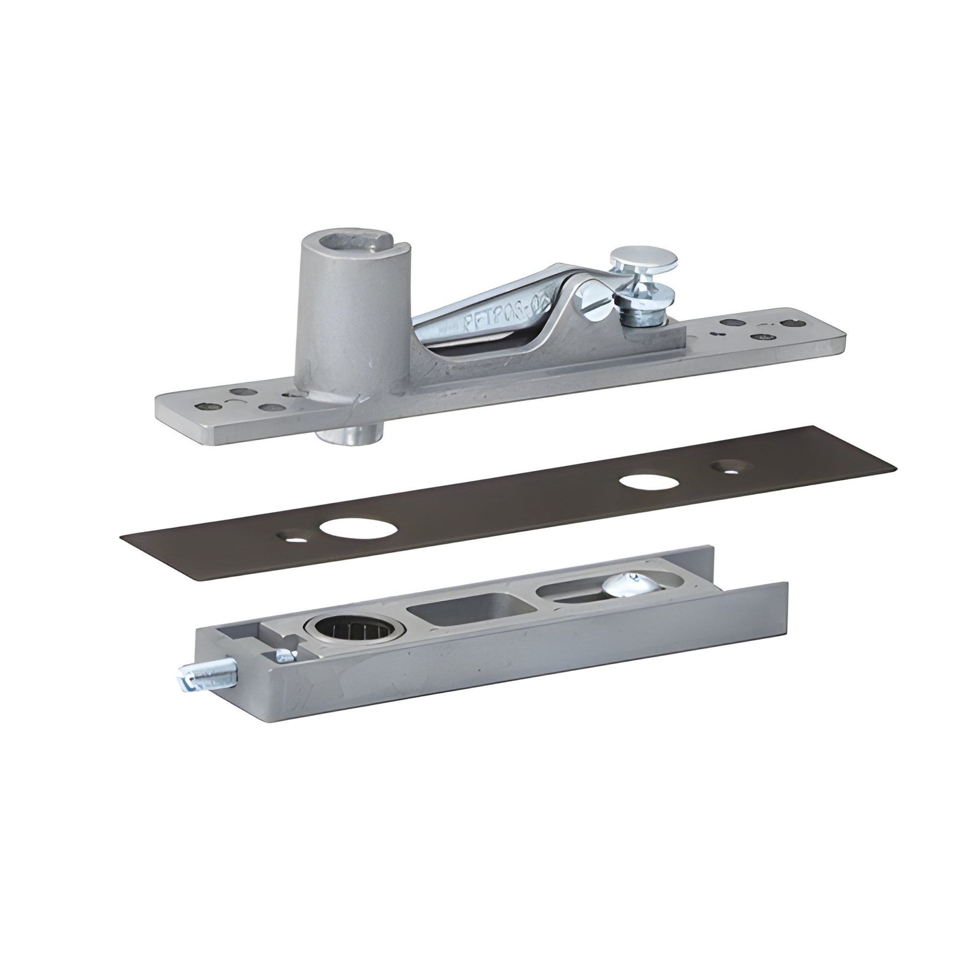 CRL860DU center-hung top pivot assembly with adjustable arm and dark bronze cover plate.