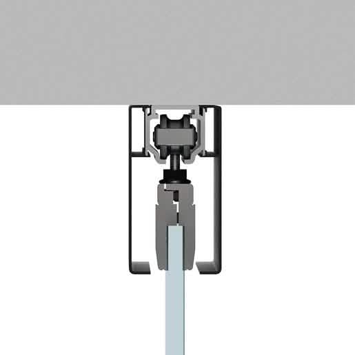 CRL50 Matte Black Sliding Door Ceiling Mount Kit - Sleek, Modern, Space-Saving Design