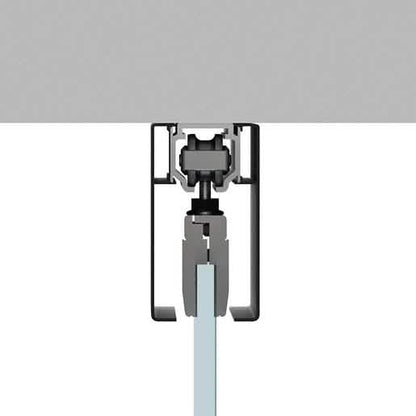 CRL50 Matte Black Sliding Door Ceiling Mount Kit - Sleek, Modern, Space-Saving Design