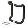 Dark bronze forged aluminum 1" offset pull handles, 8" c-c, back-to-back set with mounting hardware.