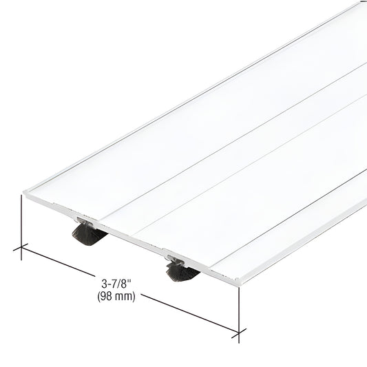 White Kynar extruded aluminum curtain wall face cap with EPDM gasket, 3-7/8" (98mm) wide - SKU P42752