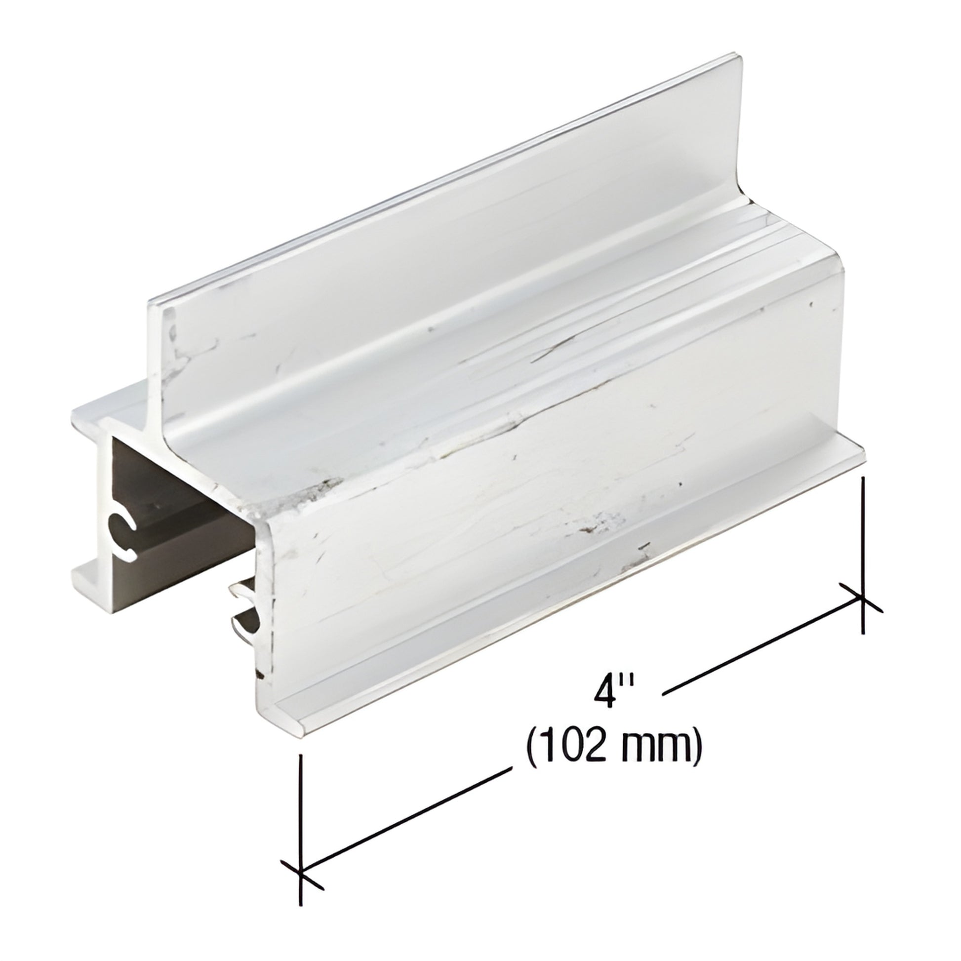 BG334 CRL mill-finish aluminum setting chair for 1" glazing, 4" wide commercial framing support