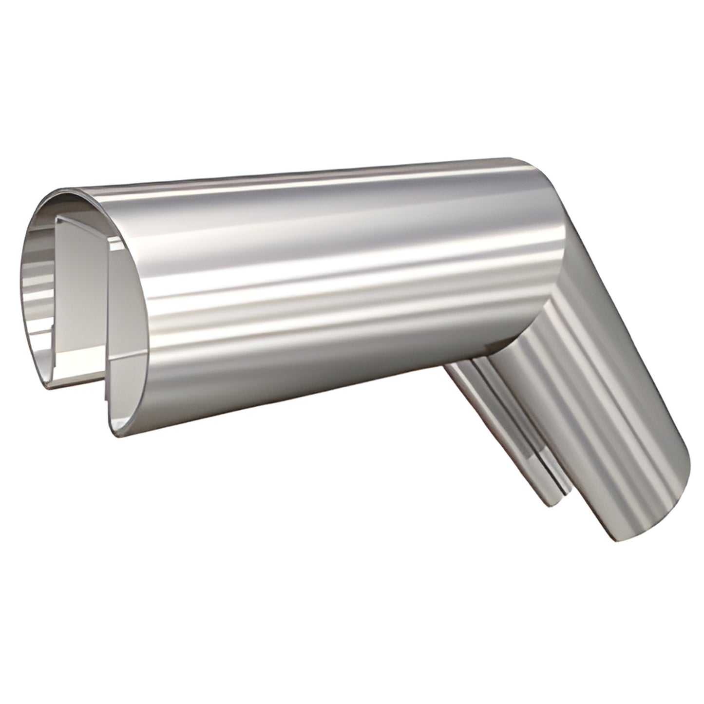 GR0VC aluminum custom-angle vertical corner for 1/2-5/8 in (12/16 mm) glass cap railing, silver finish