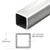 CRL Polished Stainless Steel 2 in OD Square Handrail Tubing - 10 ft