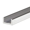CRL SDCR12BA brite anodized aluminum U-channel, shallow 1/2" (12mm) glazing, 95" length for frameless shower panels