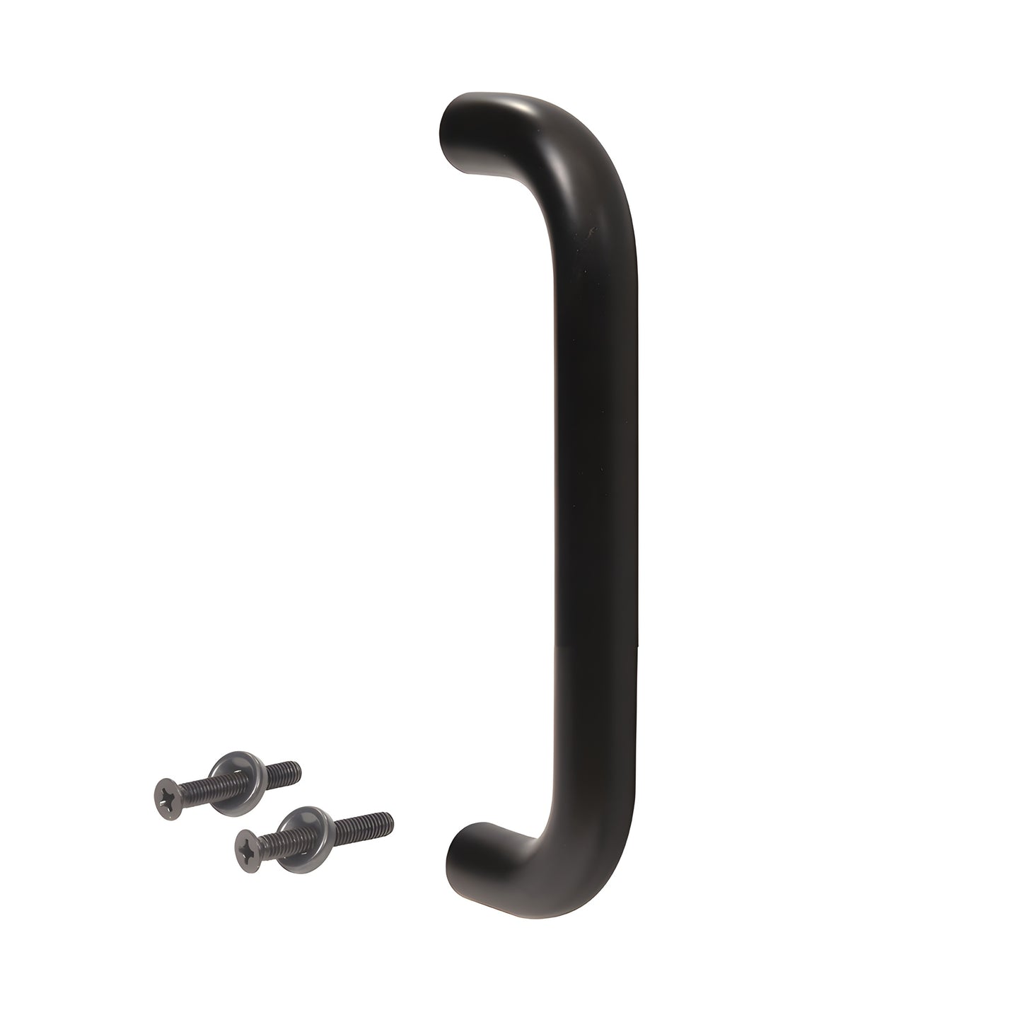 Oil-rubbed bronze 1in solid single-sided pull handle with thru-bolts, 8in center-to-center - SKU M165810B