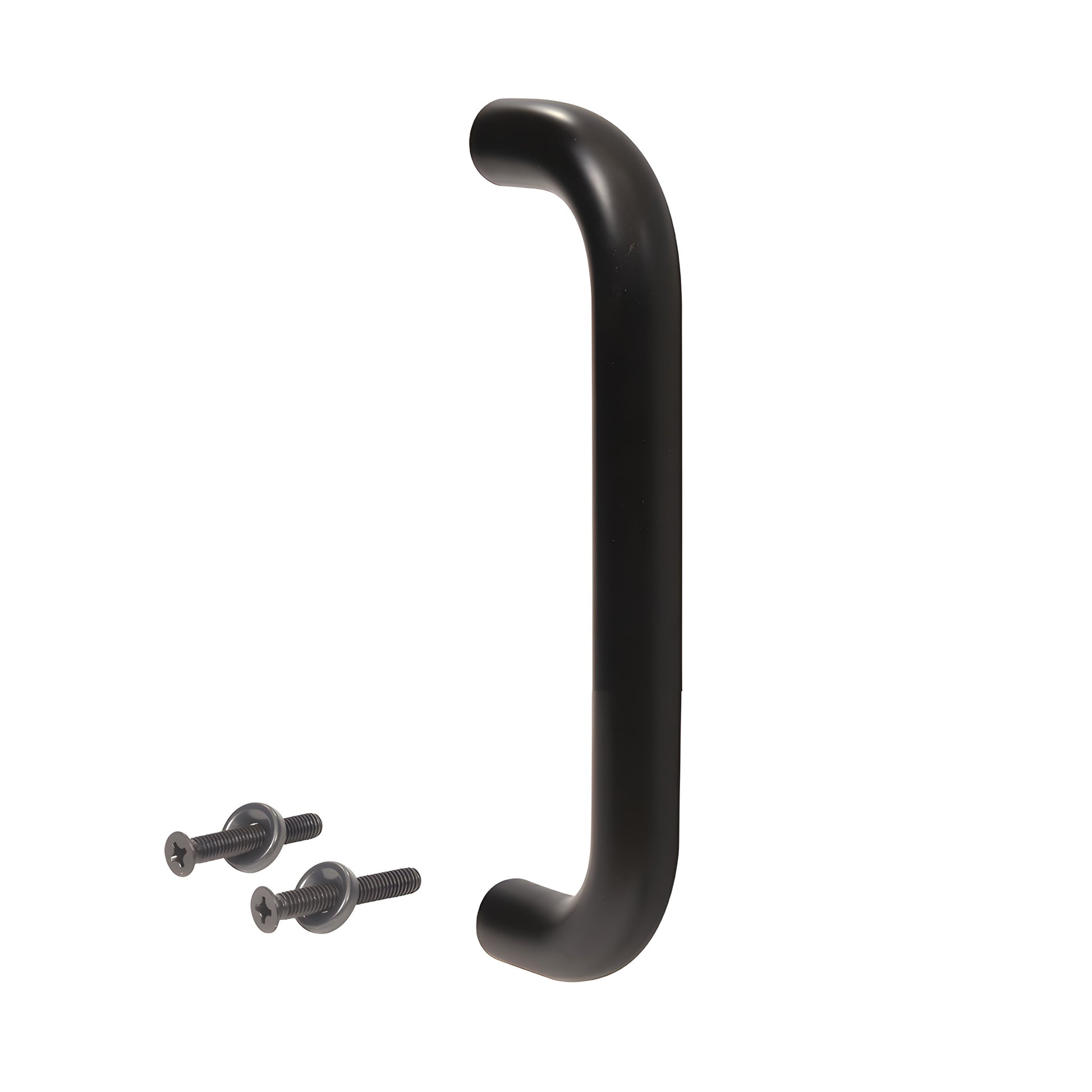 Oil-rubbed bronze 1in solid single-sided pull handle with thru-bolts, 8in center-to-center - SKU M165810B