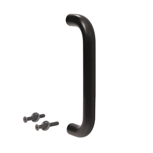 Oil-rubbed bronze 1in solid single-sided pull handle with thru-bolts, 8in center-to-center - SKU M165810B