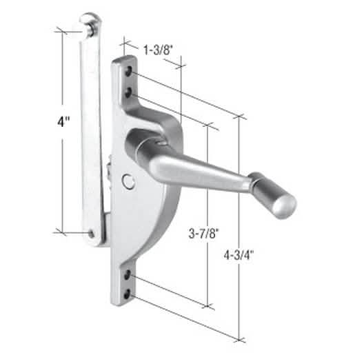 CRL Right Hand Jalousie Window Operator with 4" Link - Durable and Efficient Design