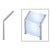 CRL 201 Stainless Sneeze Guard 1-1/2" Tubing Front-Only Slanted Glass