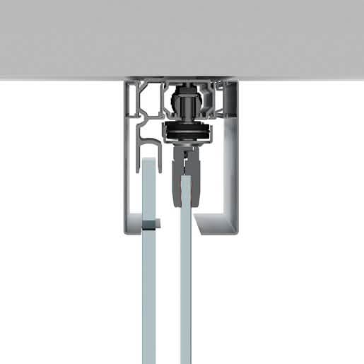 CRL50 Series Bi-Parting Ceiling Mount Kit with Two Fixed Panels - Sleek & Modern Design