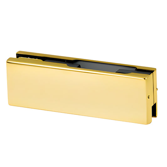 Polished brass replacement cover plate set for commercial glass patch fittings (SKU 1NT101BR).