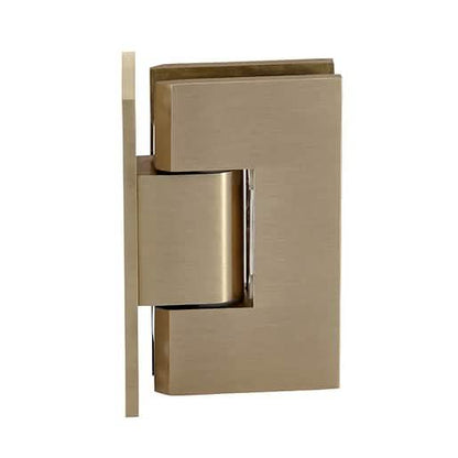 CRL Brushed Bronze Vienna 337 Adjustable Wall Mount Hinge with Full Back Plate