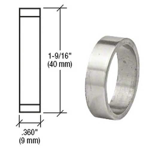 CRL Satin Anodized .360" Straight Cylinder Ring - Durable and Stylish Hardware Solution