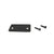 CRL Matte Black End Cap for Shallow U-Channel with Screws
