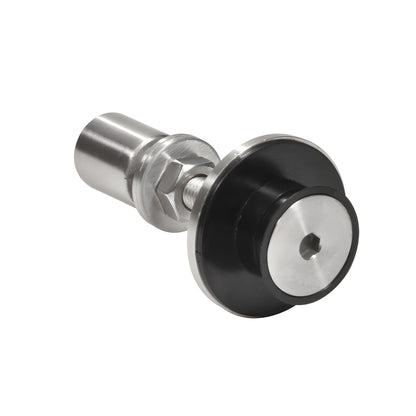 RSF10BS swivel glass attachment, 316 stainless swivel/cap fitting for 3/8-9/16" tempered glass, polished finish