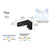CRL Matte Black 90° Right-Hand Glass Sidelite Patch 1NT300