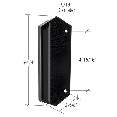 CRL Black Plastic Outside Pull; 4-15/16" Screw Holes