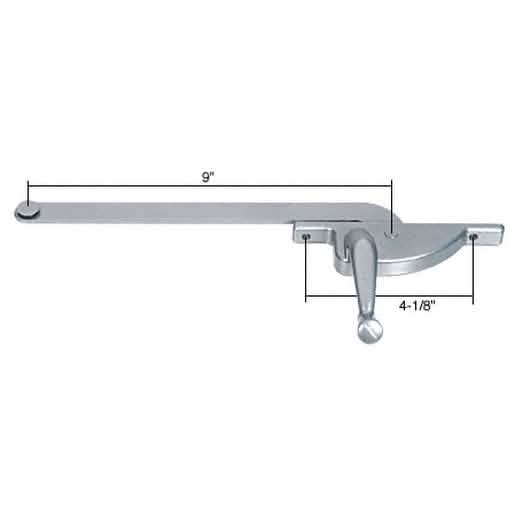 CRL Right Hand Aluminum Casement Window Operator with 9\" Arm for Hope Windows