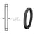 CRL Matte Black 0.100 in Straight Lock Cylinder Ring