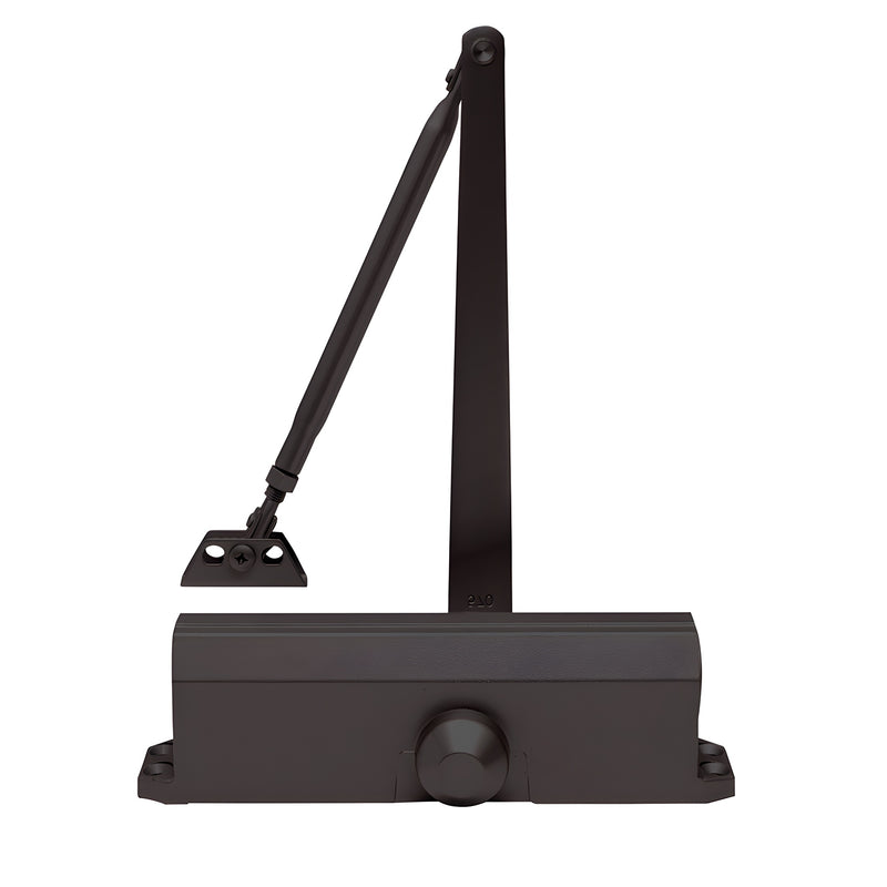PR42DU dark bronze PR40 Series surface-mounted commercial door closer with parallel-arm bracket.