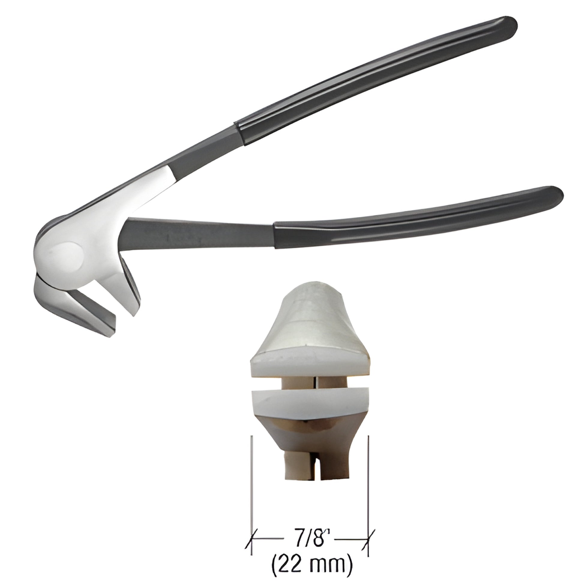 CRL 8.5" offset glass pliers (SKU 4000510) with 7/8" hardened steel jaws and cushioned grips for vertical glazing