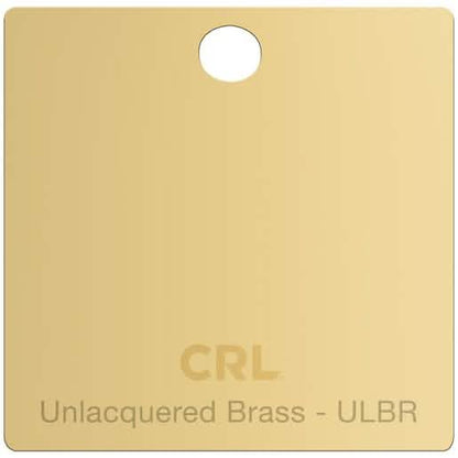 "CRL Unlacquered Brass Color Chip: Authentic Finish Sample for Hardware and Design Project
