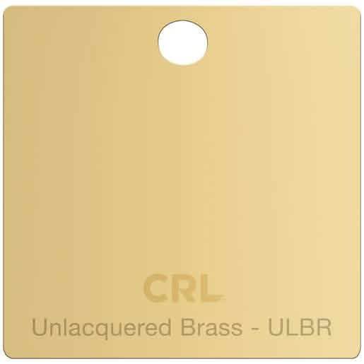 "CRL Unlacquered Brass Color Chip: Authentic Finish Sample for Hardware and Design Project