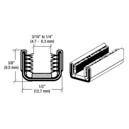 "CRL Rigid 96\" Unbeaded Glass Channel for Checker Taxi & International Truck - Durable Fi