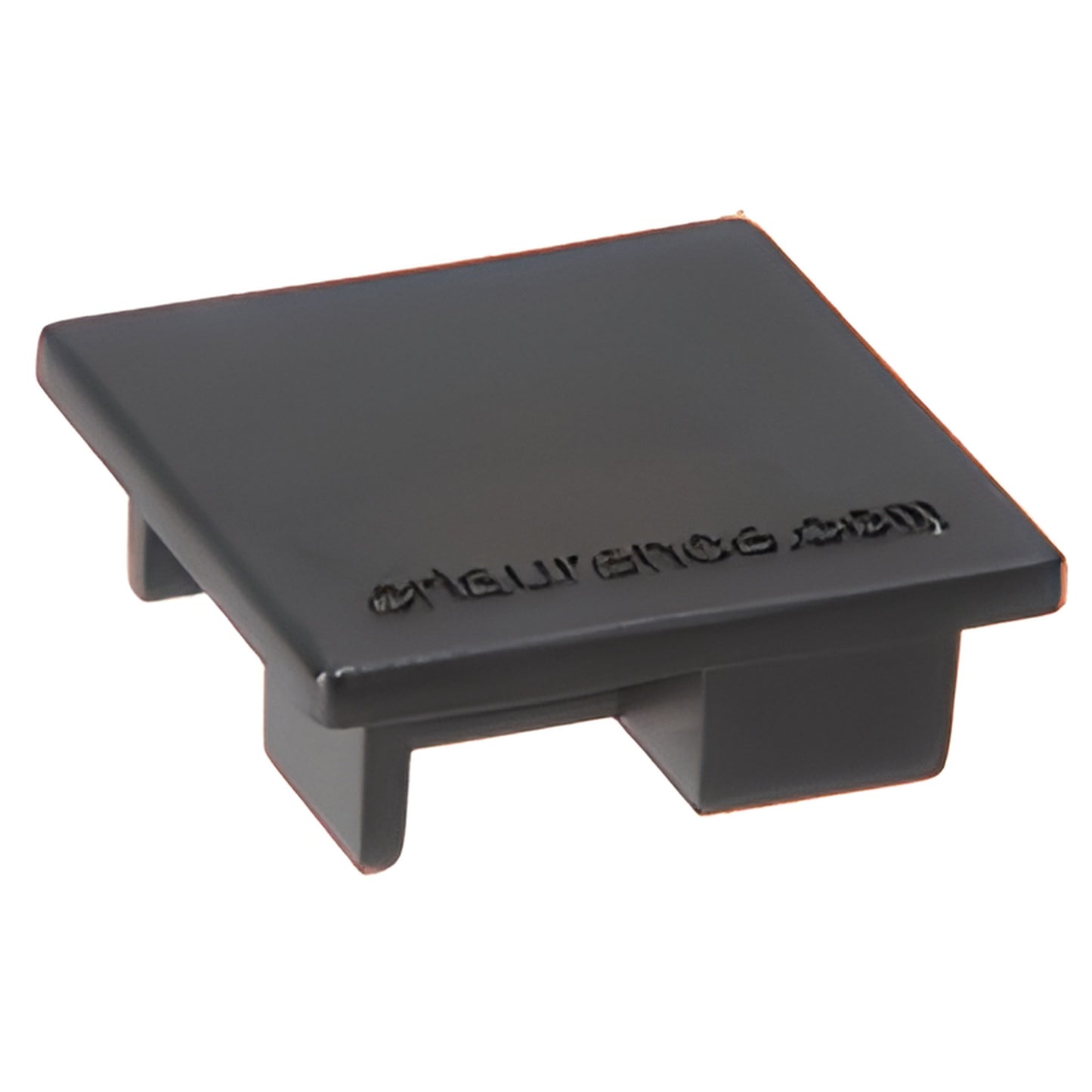 Black sculptured snap-in plastic post cap, 1-5/16" square, 1/8" high (SKU 6406000)