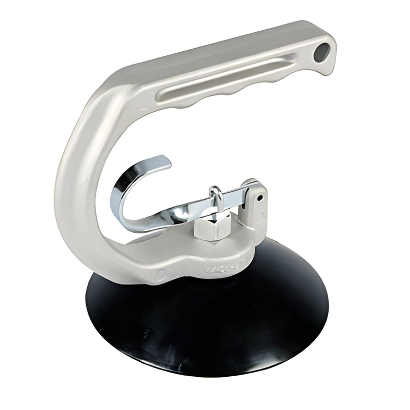 VC1912 5 in single-cup vacuum lifter with 5 in rubber suction cup, metal handle and single-finger release, 35 lb cap.